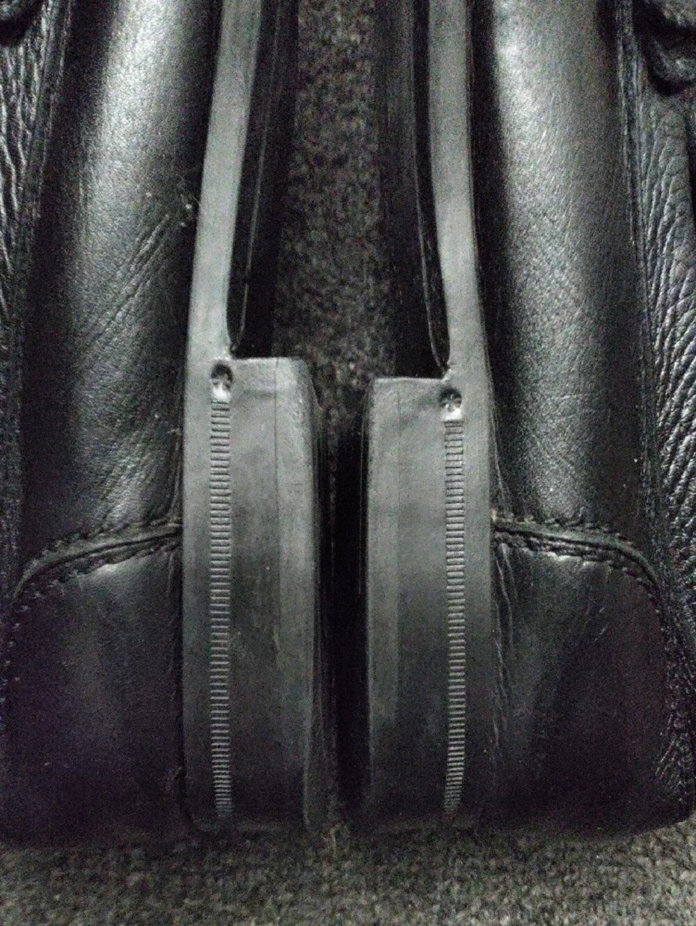 Salvatore Ferragamo Black Pebbled Leather Bit Loafers